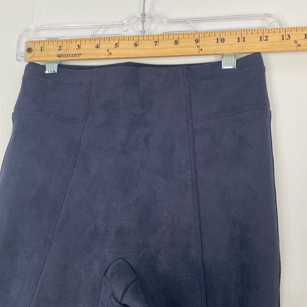 Spanx Women's Faux Suede Leggings Classic Navy Blue High Rise Ankle Size XS NEW - Picture 5 of 14